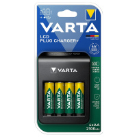 Ladegert VARTA LCD Plug Charger+ inkl. 4x AA     