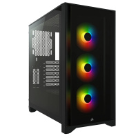 PC Gehuse, Corsair 4000X iCUE RGB, schwarz       