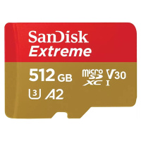 micro SDXC, SanDisk, Extreme UHS-I A2 V30, 512GB  