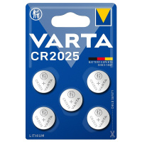 Batterie VARTA Knopfzelle, CR2025, 5 Stck        