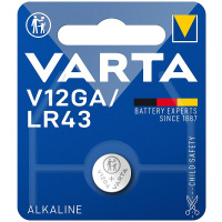 Batterie VARTA Knopfzelle, V12GA LR43, 1 Stck    