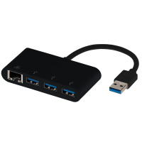 Ethernet-Adapter Gbit, RJ45, Vivanco, USB-A + Hub 