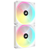 PC-Lfter, Corsair iCUE LINK QX140 RGB, 2er Pack, weiss + LINK-Hub         