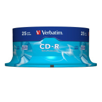 CD-R Verbatim, 0.7GB, 52x Speed, 80Min, Spindel (25 Stck)                 