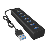 USB-Hub 3.0, 7 Port, ICY BOX IB-HUB1700-U3, USB-A, aktiv                   